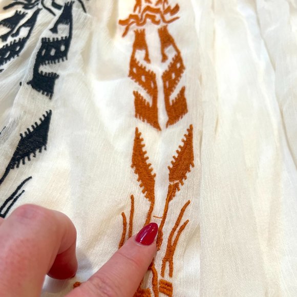 Anthropologie Akemi + Kin Siargao beaded embroidered layered sleeveless tank top - Picture 9 of 13